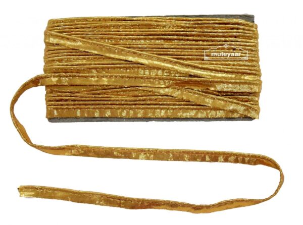 Golden Gota PIPING Kinari Lace Roll of 15 Yards Golden Gota PIPING Kinari Lace Roll of 15 Yards