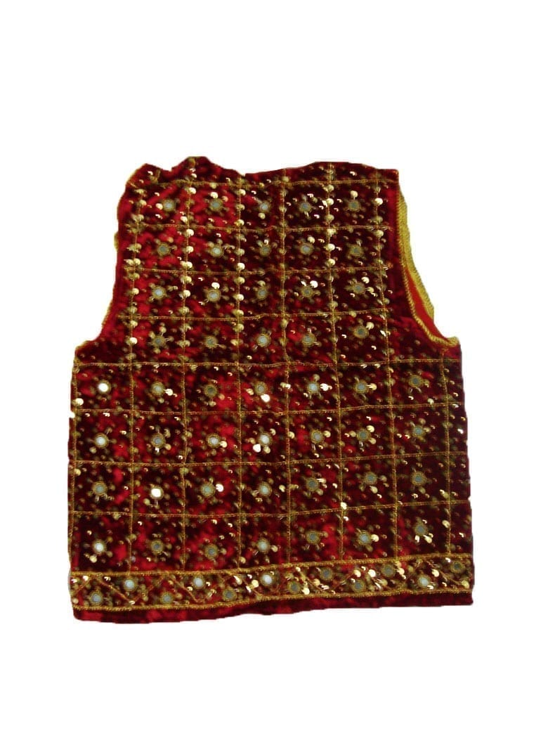 Embroidered Red Vest for Bhangra 2