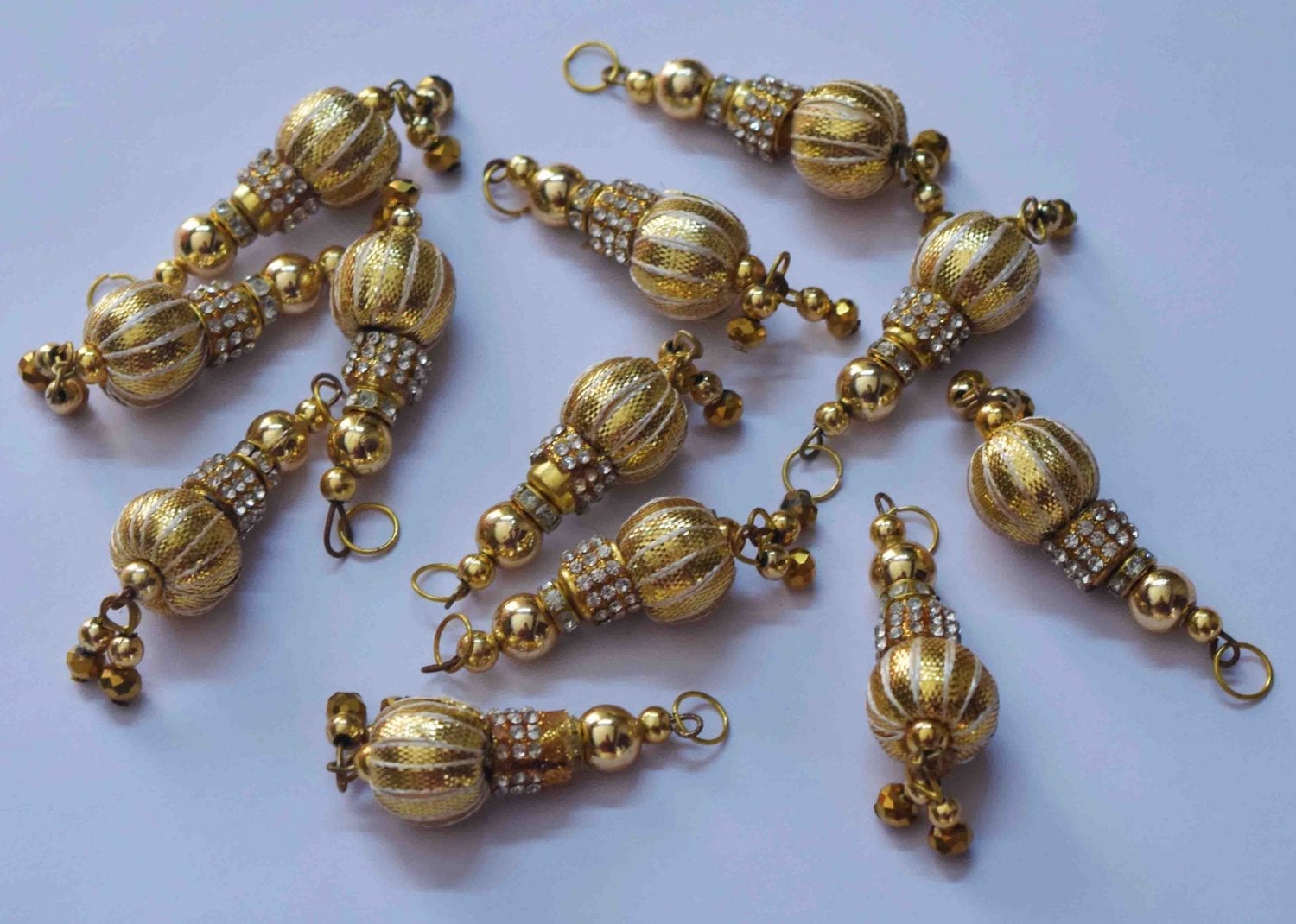 Golden Ball Gota Patti Latkans Dangle Size 2 inch LK085 Golden Ball Gota Patti Latkans Dangle Size 2 inch LK085