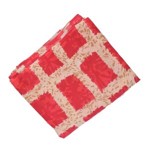 Red allover print Pure cotton fabric PC422