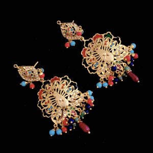 Peacock Design Jadau Punjabi Jhumka J0300
