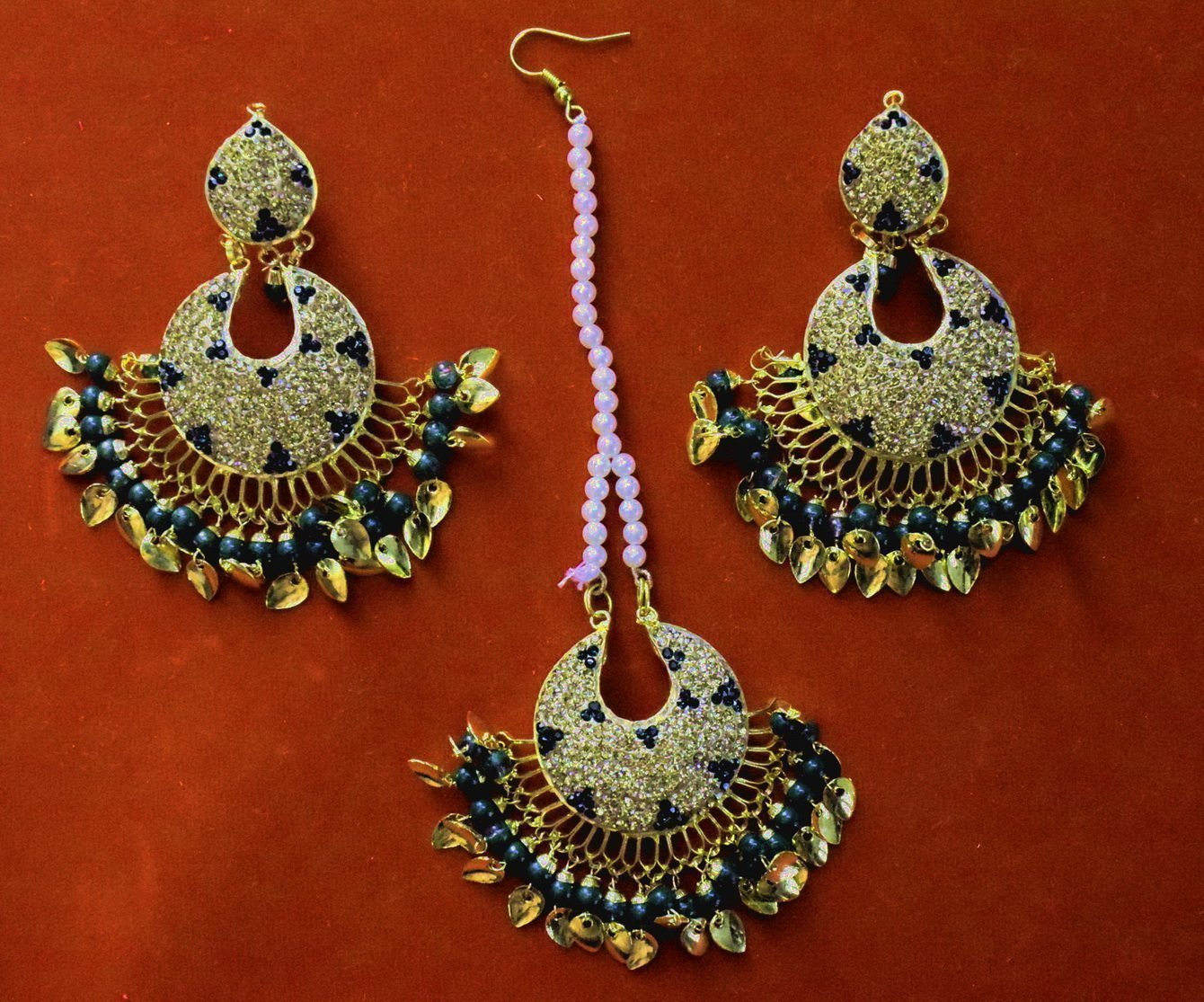tikka earrings set J0380 tikka earrings set J0380