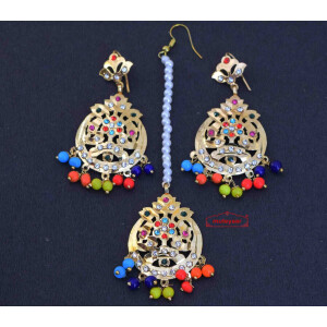 Jadau Traditional Punjabi Tikka Earrings J0429