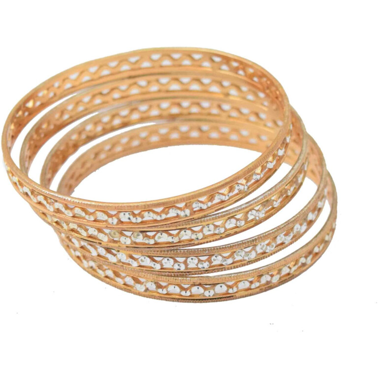 Sleek Golden designer bangles set of 4 pieces BN155