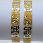 Golden Silver designer kangan bangles set of 2 pieces BN156
