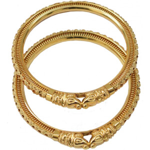 Sher Muha Golden designer kangan bangles set of 2 pieces BN162