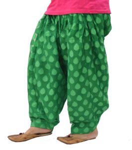 Green Printed Net Fabric Patiala Salwar Limited Edition PNS01