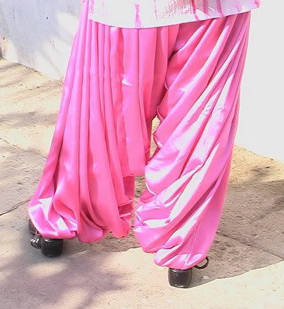 Pink Satin Patiala Salwar - made from best quality satin silk