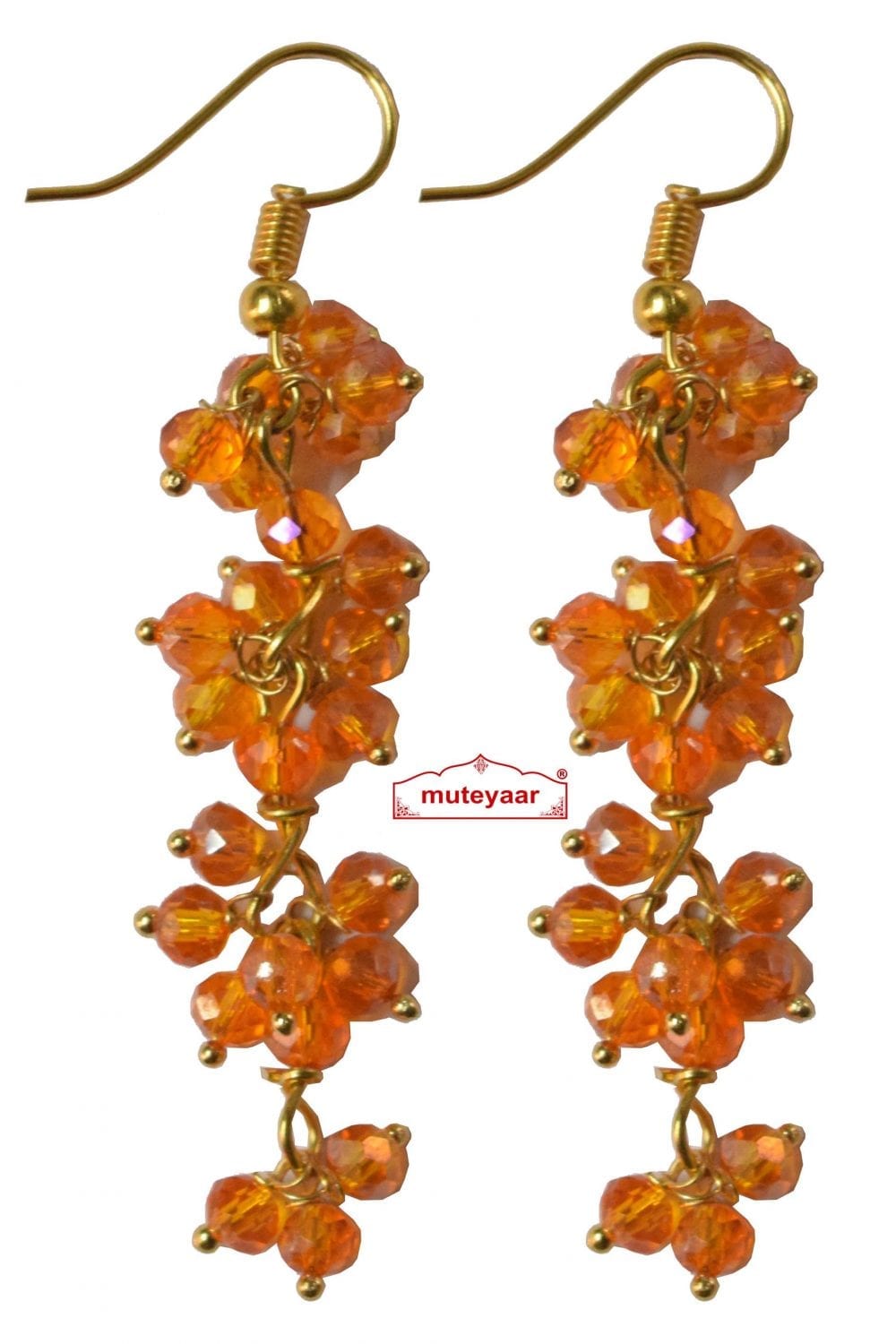 4 Step Crystal Earrings Jhumki - All colours available 4 Step Crystal Earrings Jhumki - All colours available