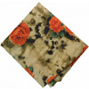 Orange Flower Printed 100% Pure Cotton Fabric PC465 (Price by meters)
