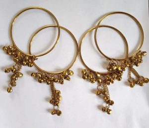 Antique Golden Ghungroo Bangles – choori with ghungru BN166