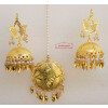 golden katori lotan tikka earrings set J0515
