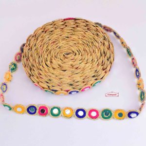 Multicolour Mirror Lace Kinari LC169