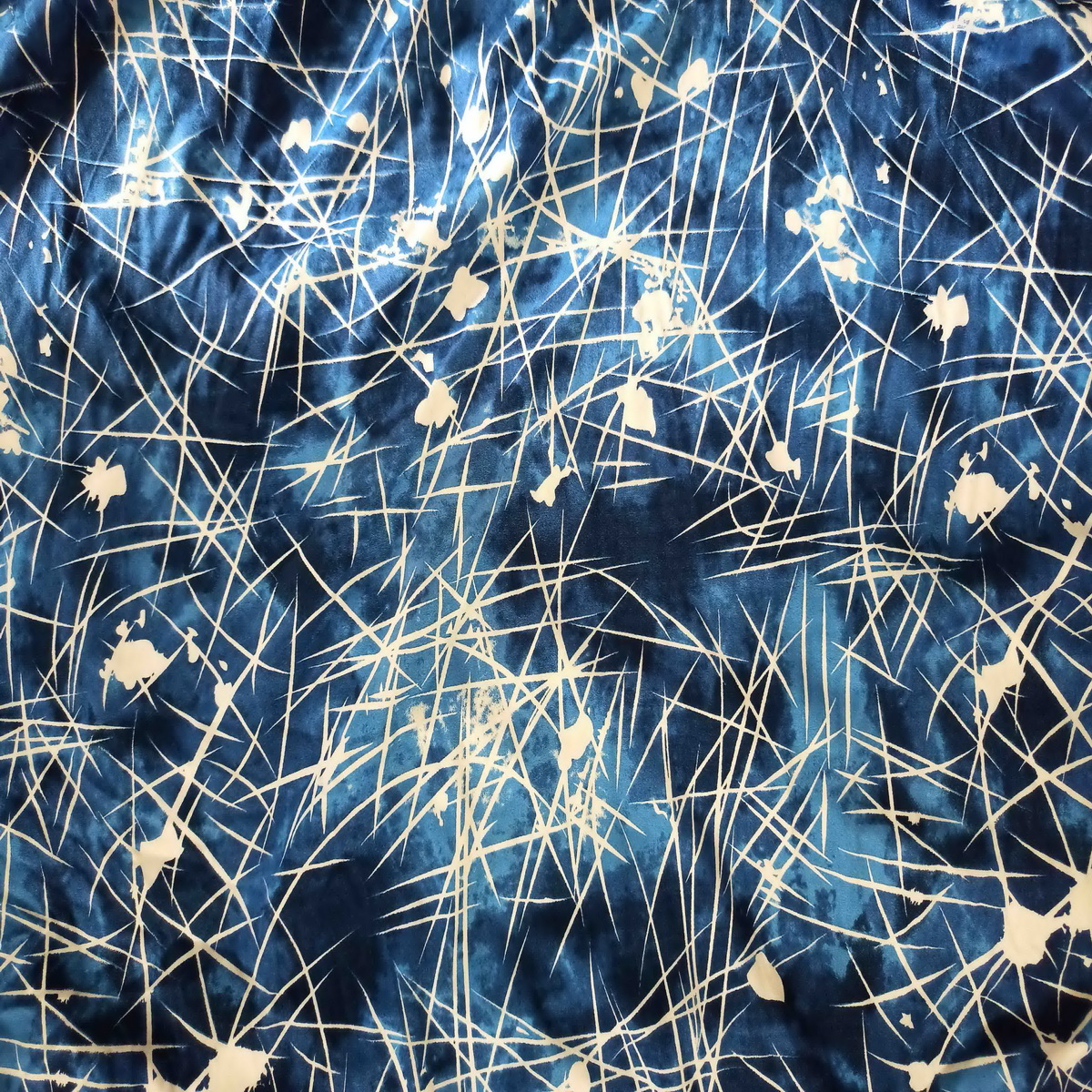 Dark Blue Spandex Lycra Cotton Mix Stretchable Fabric HF019 1