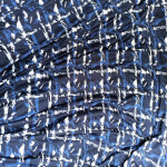 Blue Check Design Hosiery Fabric 65 inch Wide Spandex HF026