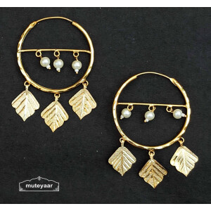 Golden Pipal Patti Bali Earrings J0534
