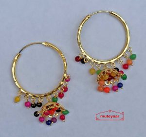 Multicolor Earrings Punjabi Bali J0543