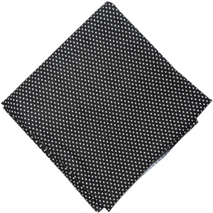 Black base White Polka Dots Cotton Printed Fabric Dress Material PC509