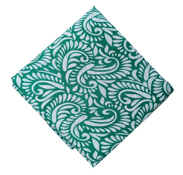 Green White Soft Pure Cotton Fabric Print Dress Material PC522 3 PC522