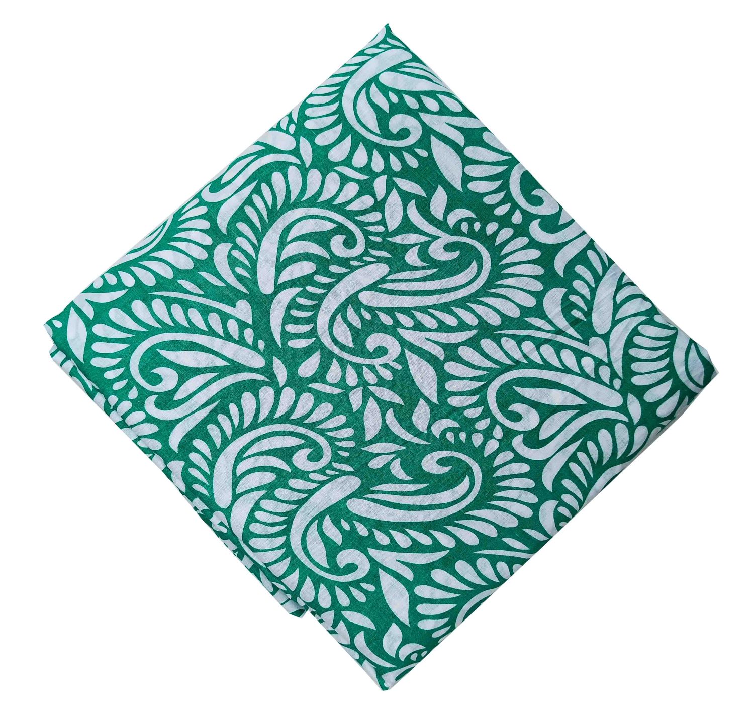 Green White Soft Pure Cotton Fabric Print Dress Material PC522 3 PC522