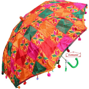 Multi Colour Phulkari Umbrella Decorative Chhatri UMB05