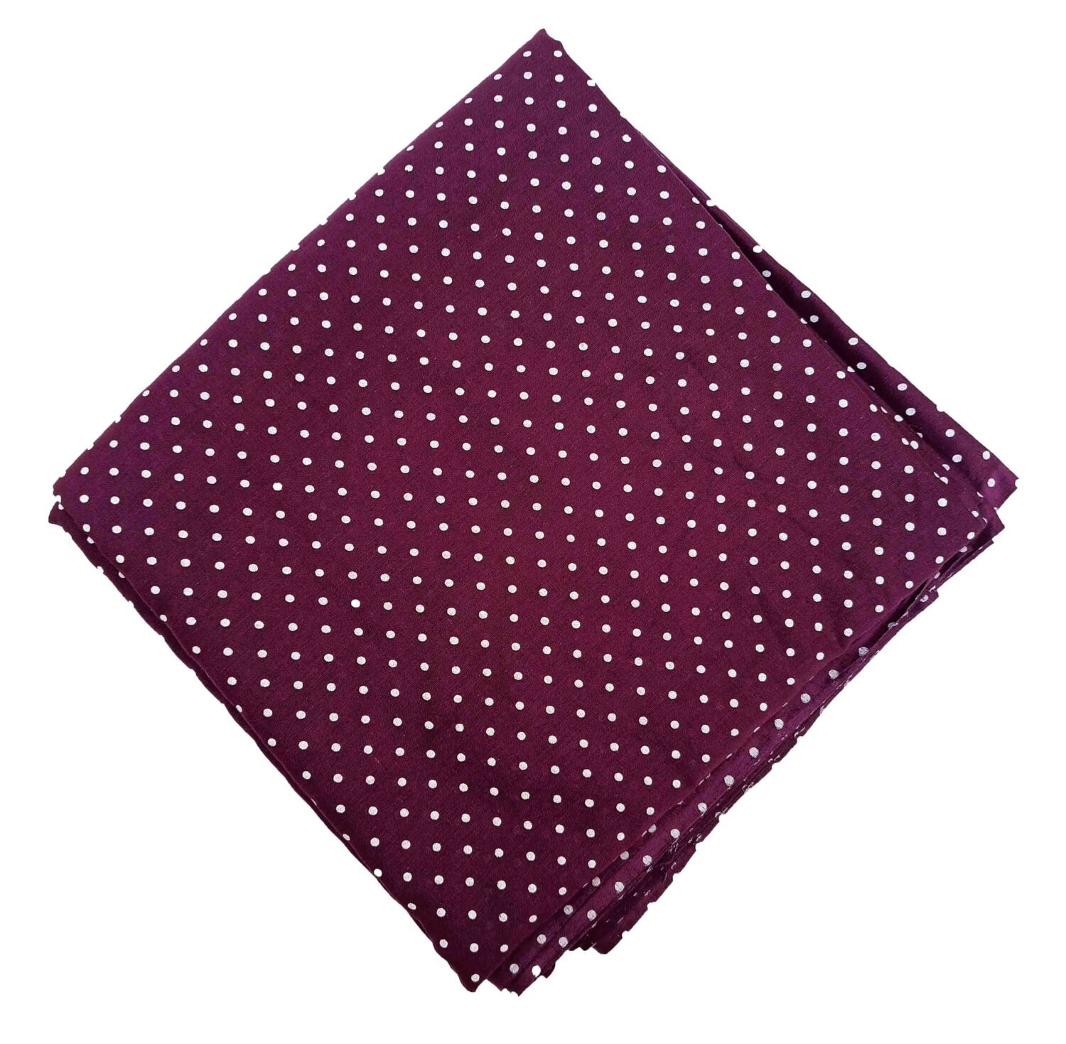 Wine Polka Printed Cotton Fabric Cut Piece PC546