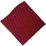 Maroon Polka Dots Print Pure Cotton Fabric Cut Piece PC550