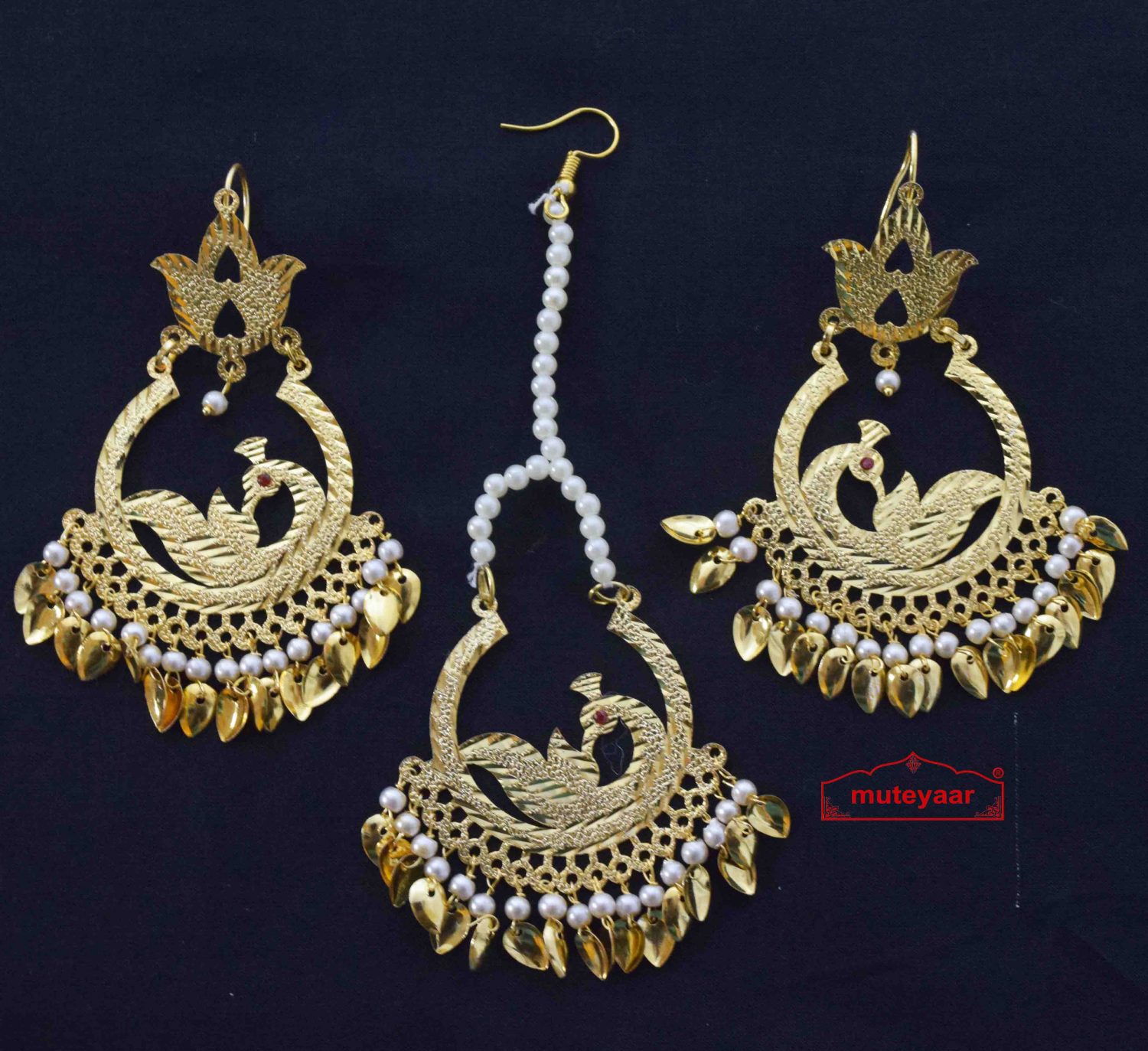 Morni Tikka Earrings Set J0557 online Morni Tikka Earrings Set J0557