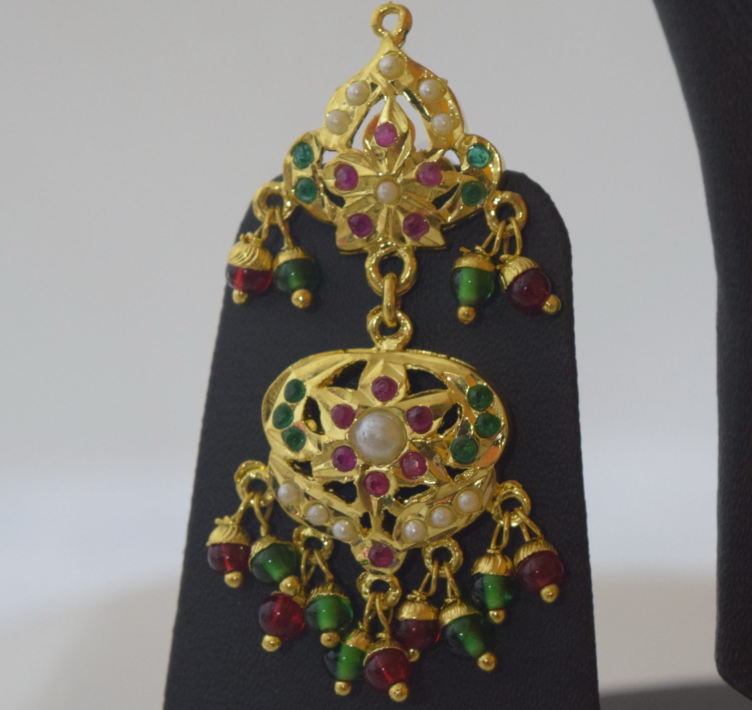 Punjabi Jadau Jewellery Locket Set J4028 3
