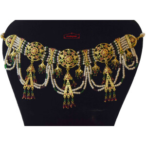 Jadau Gulband Jhallar Set Gold Plated Jewellery J4032