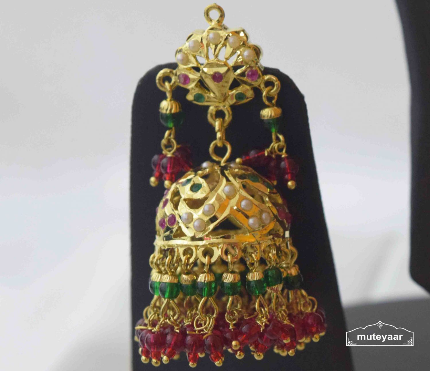 Ruby Emerald Guluband Set Jadau Jewellery J4035 3