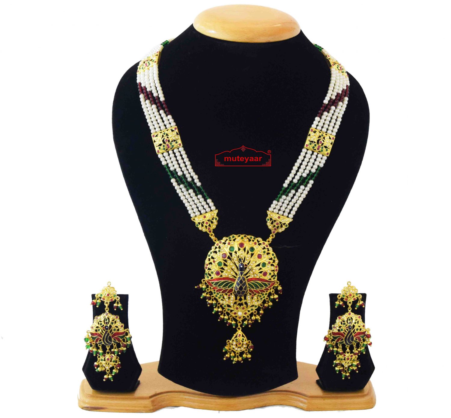 Morni Ranihaar Jadau Bridal Jewellery Set J4045 1