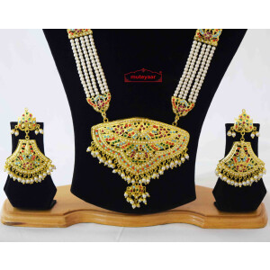 Punjabi Bridal Jewellery Set Jadau Ranihaar J4047