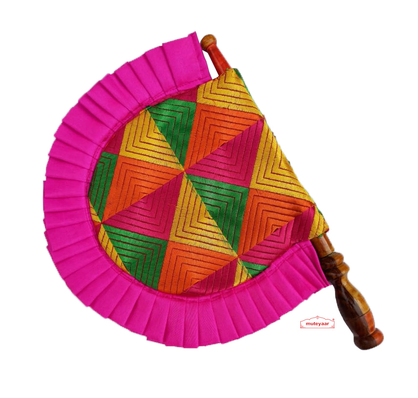 magenta frill phulkari pakhi T0271 magenta frill phulkari pakhi T0271