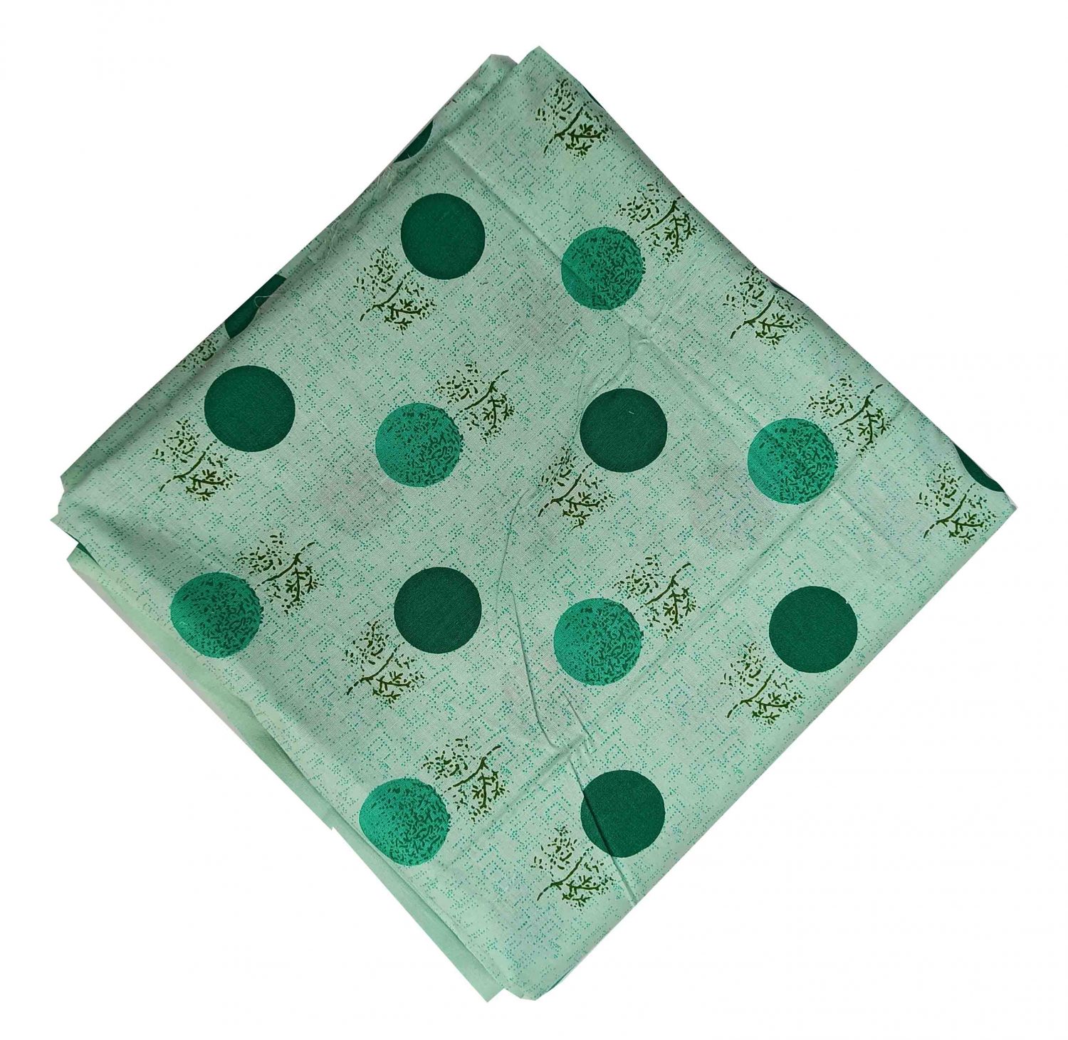 Green Dots Printed Cotton Fabric PC558 1