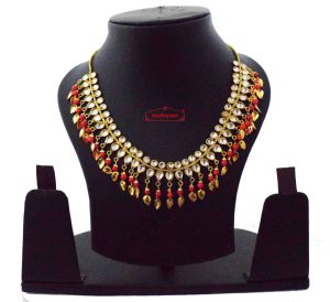 Red Kundan Chain J0616