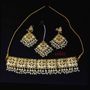 Golden Punjabi Choker Set J0629