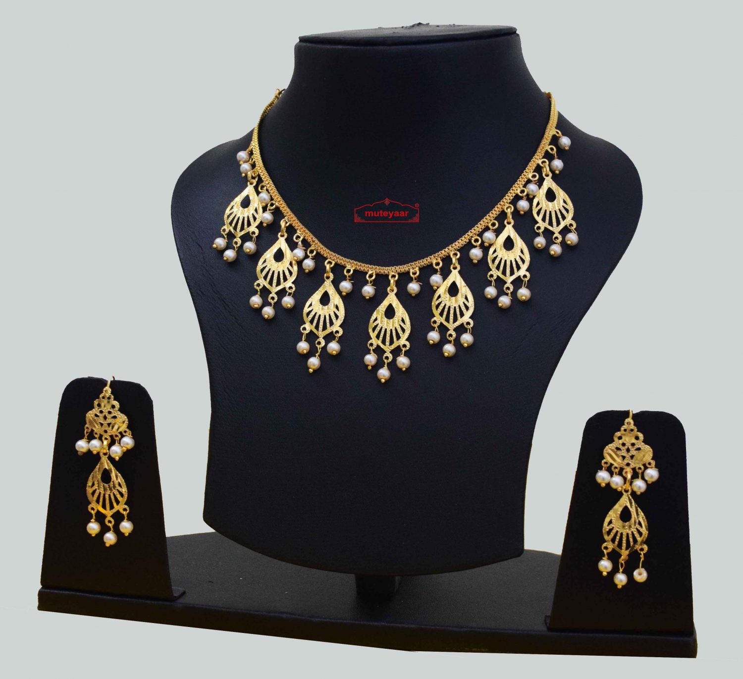 Punjabi Chain Earrings Set J0633 1