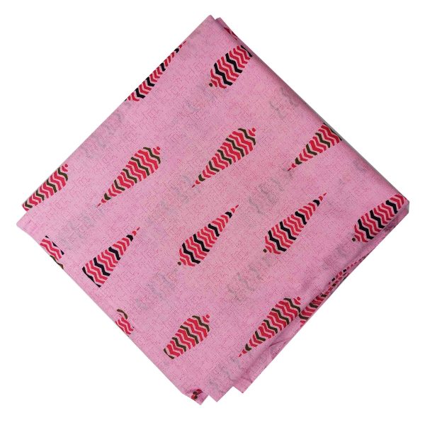 Pink Print Pure Cotton Fabric PC571 3 Pink Print Pure Cotton Fabric PC571