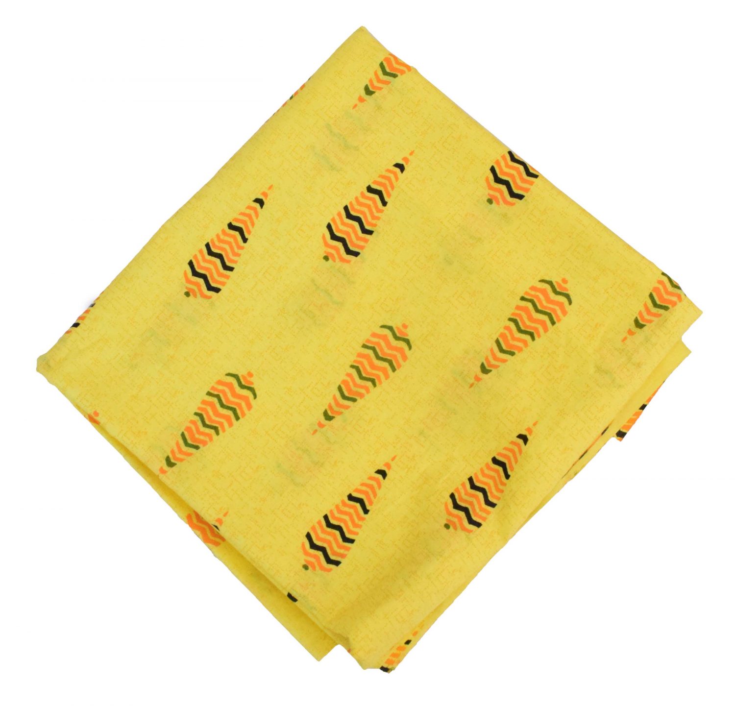 Printed Yellow Pure Cotton Fabric PC578 1