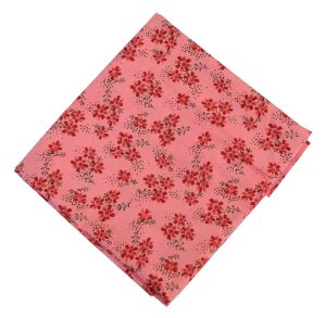 Pure Cotton Peach Printed Fabric PC585