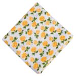 Yellow Floral Print Cotton Fabric PC602