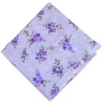Purple Flowers Print Cotton Fabric PC603