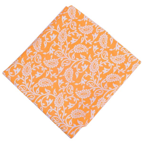 Yellow White Printed Cotton Fabric PC605 3 PC605