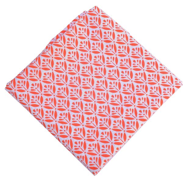 Orange White Printed Pure Cotton Fabric PC613 3 PC613