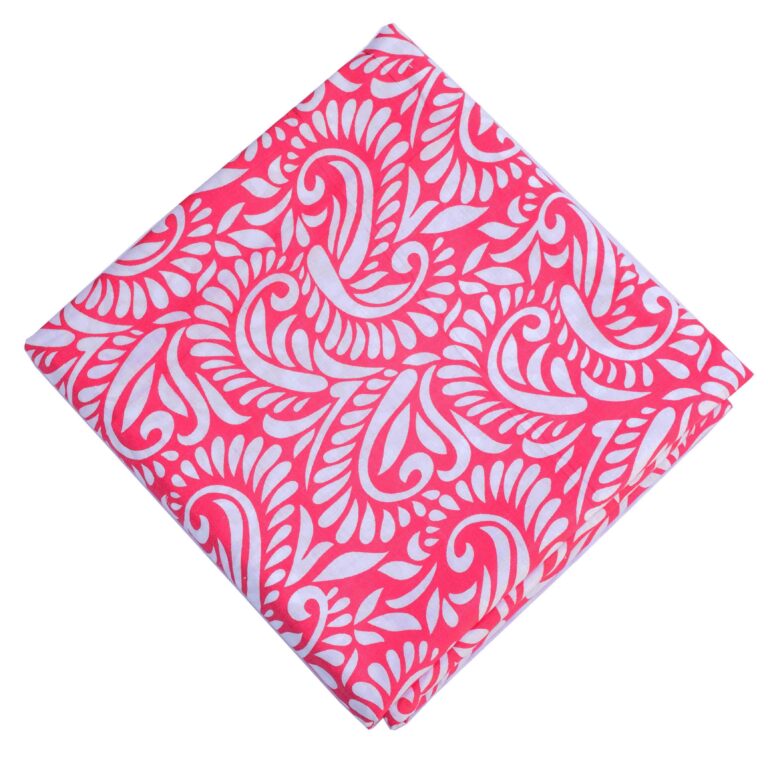Hot Pink Pure Cotton Printed Fabric PC623