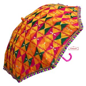 Decorative Phulkari Umbrella UMB09