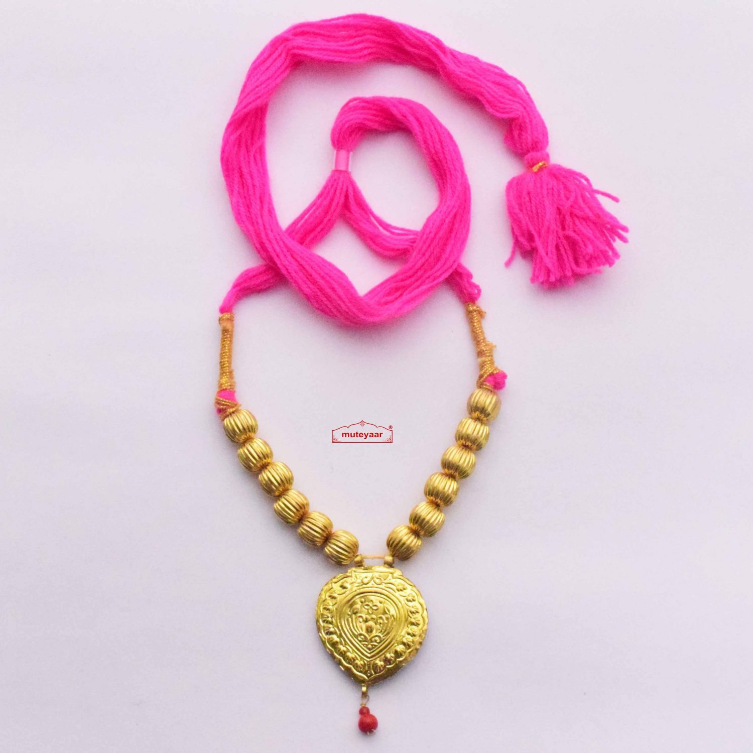 Golden Kaintha Necklace for Bhangra Giddha | Costume Jewelry – kids