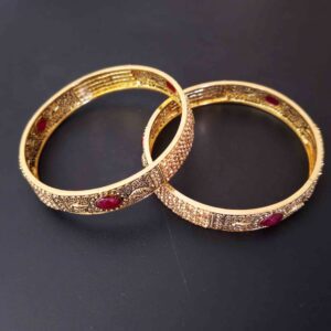 Gold Polish Designer Bangles BN176