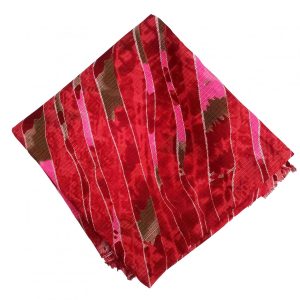 Printed Red Leheria Dupatta DP037